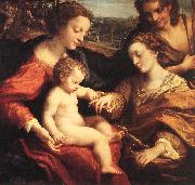 CORNELISZ VAN OOSTSANEN, Jacob The Mystic Marriage of St Catherine dfg USA oil painting reproduction